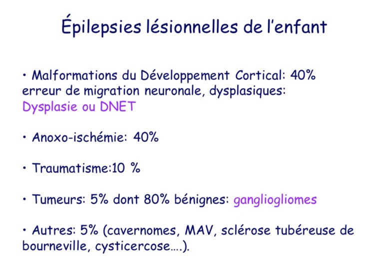 Épilepsies lésionnelles de l&#39;enfant